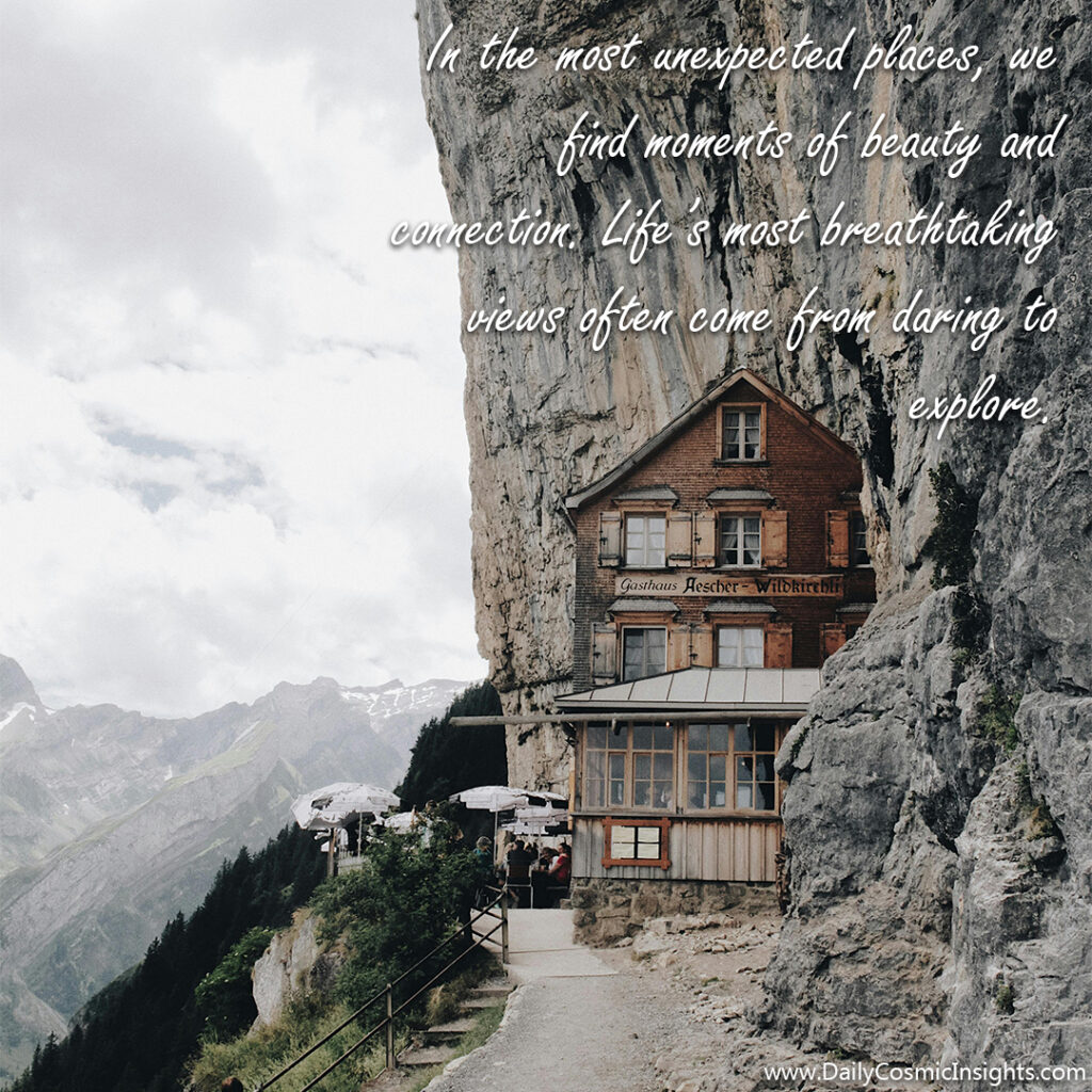 In the most unexpected places, we find moments of beauty and connection. Life’s most breathtaking views often come from daring to explore.
