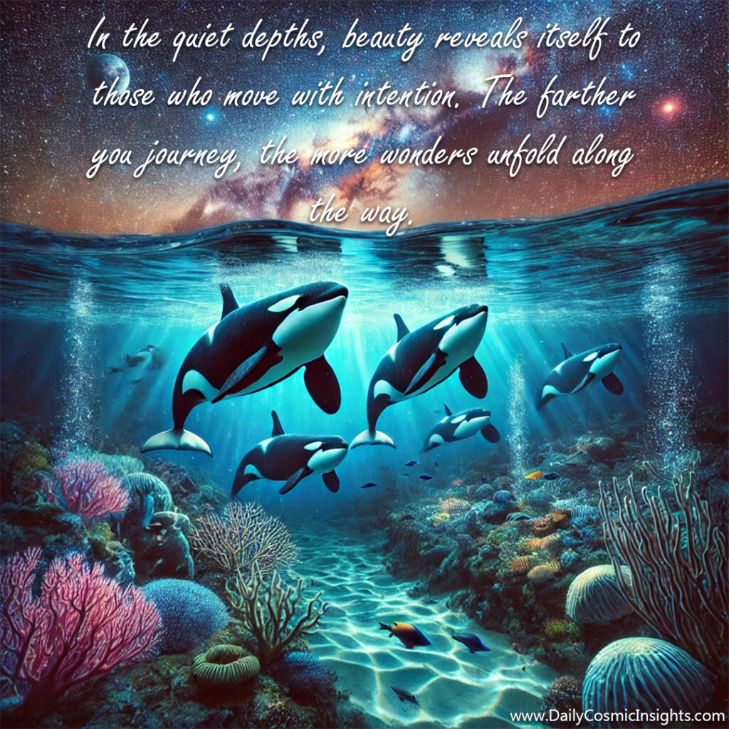 In the quiet depths, beauty reveals itself to those who move with intention. The farther you journey, the more wonders unfold along the way.