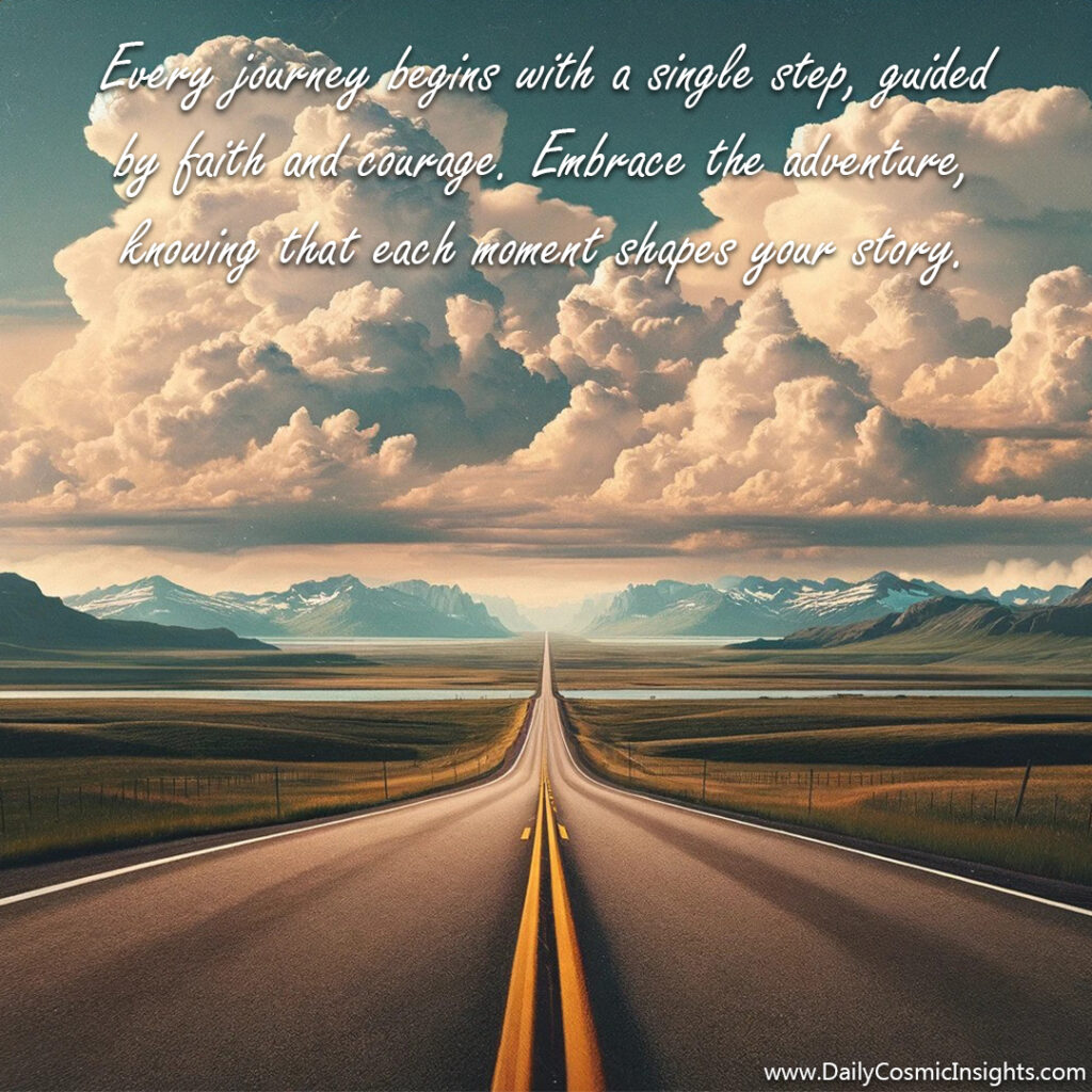 Every journey begins with a single step, guided by faith and courage. Embrace the adventure, knowing that each moment shapes your story.